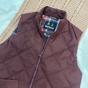 Barbour Red and Navy Tartan Lined Jacket Interior